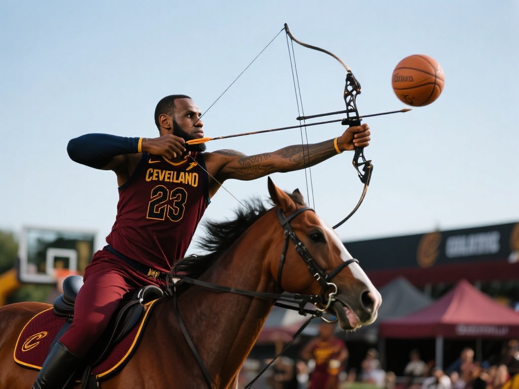 詹姆斯外线精准接球 骑马射箭三分潇洒命中 除了技术与技巧,心理层面的博弈更是詹姆斯